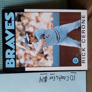 (A) 1986 Topps #747 Braves Rick Coronet 1986